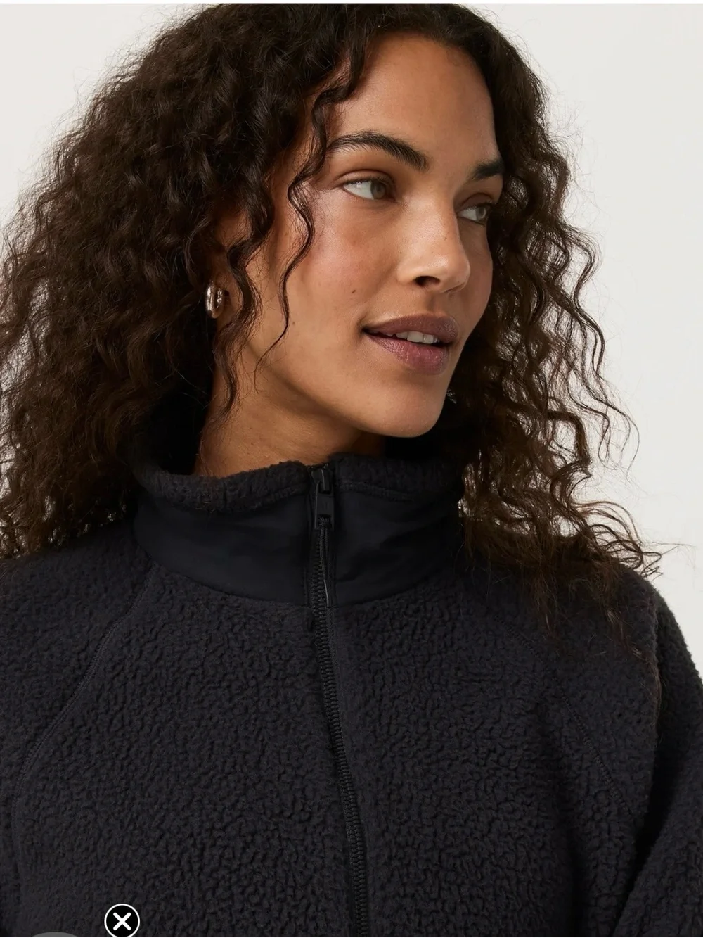Vuori Alpine Teddy fleece jacket black small zip up